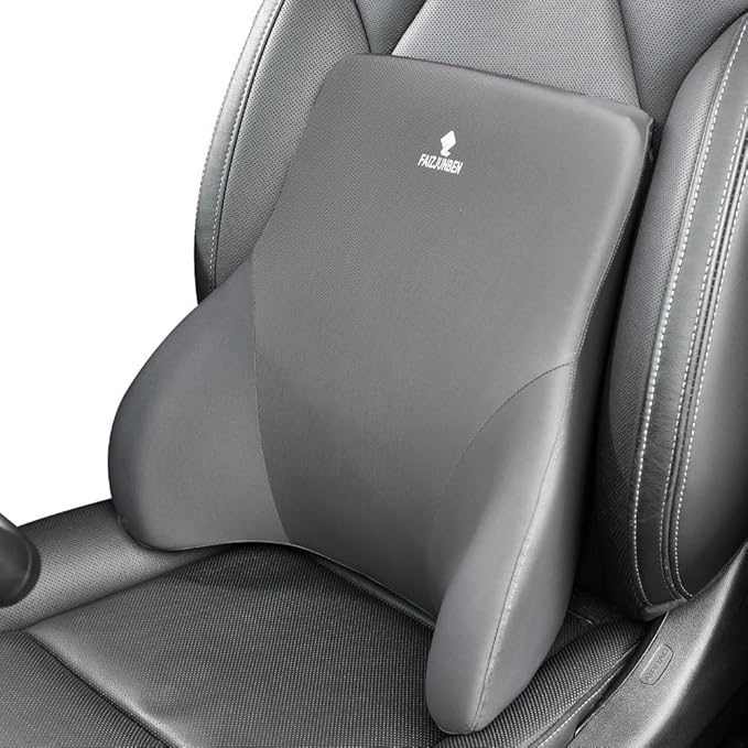FAIZJUNBEN Lumbar Support Pillow, Memory Foam Cushion, Improve Posture and Relieve Low Back Pain, Lumbar Support for car Seats, Gaming Chairs, Office Chairs, wheelchairs