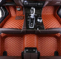Customize Car Floor Mats for 99% Sedan SUV Sports Car All Weather Leather Full Coverage Waterproof Non-Slip Vehicle Lining Pads (Light Brown)