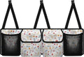 Trunk Organizer for Car Women Flower Backseat Car Organizer for SUV/MPV/Truck, Space-Saving Adjustable Trunk Storage Bag with 4 Pockets, Esay to Install