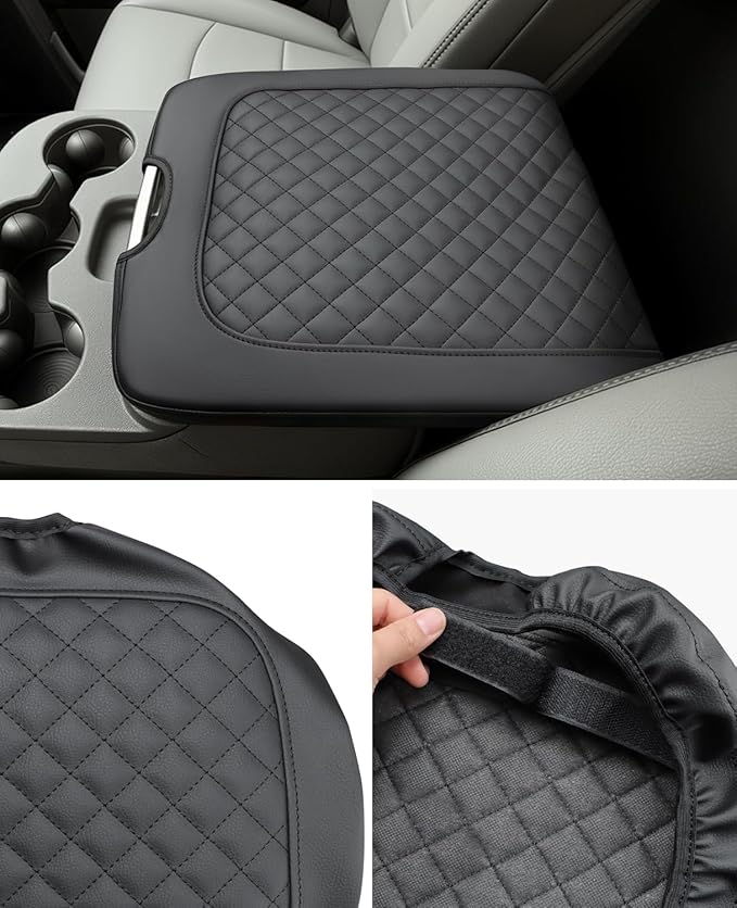 INTGET Center Console Cover for 2013-2018 Dodge Ram 1500 2500 3500 & 2013-2026 Ram 1500 Classic/2500/3500 Accessories Interior Middle Armrest Arm Rest Cushion Protector(Fit for Jump Seat Console)
