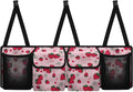 Red Strawberry Car Trunk Organizer Car Back Seat Organizer Hanging Cargo Storage Bag,Sturdy Space Saving Expert