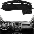 KEYOOG Dashboard Cover Dash Mat Fit for 2018-2009 Do-dge Ram 1500, 2018-2010 Ram 2500 3500 (Without HUD Models),Car Dash Board Mat Anti-Glare Carpet,Non-Slip Pad Sunshield Protector (Flannel)