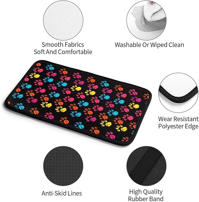 Car Center Console Cushion Pad Dog Paw Universal Waterproof Armrest Seat Box Cover Protector Paws Comfortable Cars Decor Accessories Fit for Most Vehicles, SUV