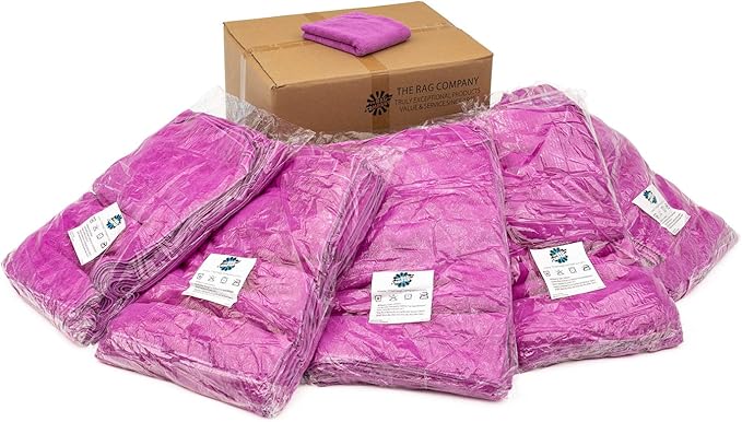 The Rag Company - Car Wash Towel - Professional Microfiber Auto Detailing and Drying Towels, Lint-Free, Streak-Free, Great for General Cleaning, 320gsm, 16in x 27in, Lavender (Wholesale Case of 125)