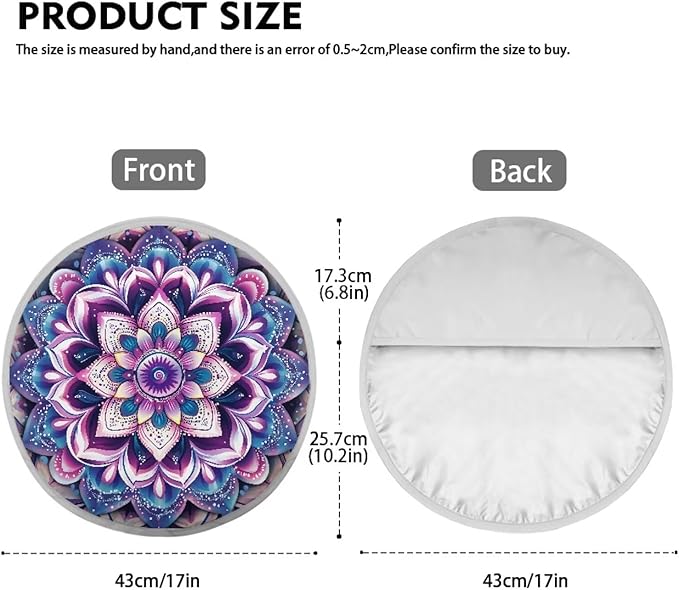 Mandala Steering Wheel Sunshade Purple Heat Resistant Steering Wheel Cover Sunblock Cover for SUV Vehicle Sedan Truck Summer Essential Gift for Holiday