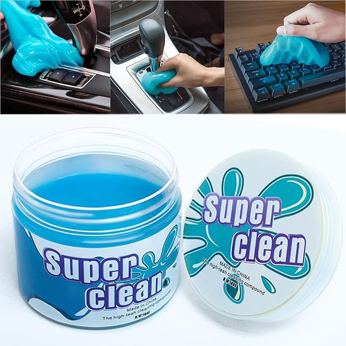 Car Cleaning Gel, Automotive Dust Car Crevice Cleaner, Slime Auto Air Vent and Interior Detail Removal, Cleaning Gel for Car Universal Gel Cleaner, Car Putty and Keyboard Cleaner (320g/11.2oz) (1PC)