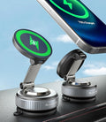15W Fast Charging Magnetic Car Phone Holder, New Elastic Suction Cup Phone Holder with Stronger Suction, 360° Adjustable Wireless Charger Car Mount for Magsafe iPhone 17 16 15 14 13 12
