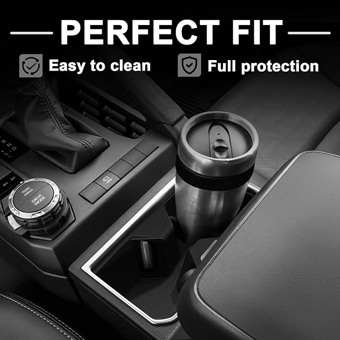 Muslogy Center Console Organizer & Hidden Box & Cup Holder Inserts Compatible with 2025 2026 Toyota 4Runner Accessories Armrest Storage Tray Divider Secret Compartment Non-Slip Cupholder 3PCS