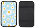 for Sky Blue Daisy Flowers Car Center Console Armrest Cover for Men Universal Arm Rest Pad Handrail Box Cushion Auto Accessories
