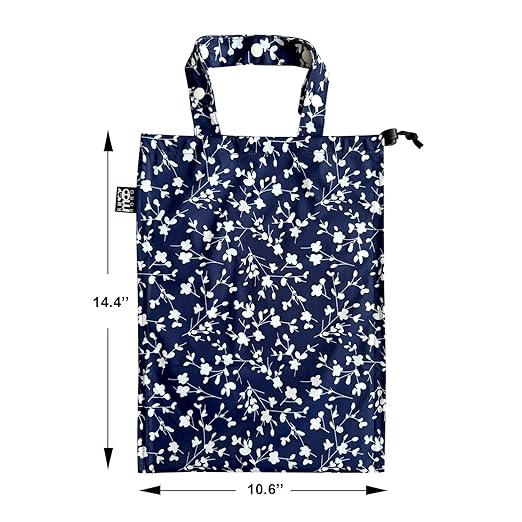 RMMOORORO Cute Hanging Car Trash Garbage Bag 100% Leakproof Waterproof Multipurpose for Car Back Front Seat Console with Hanging Strap (Small Flowers)