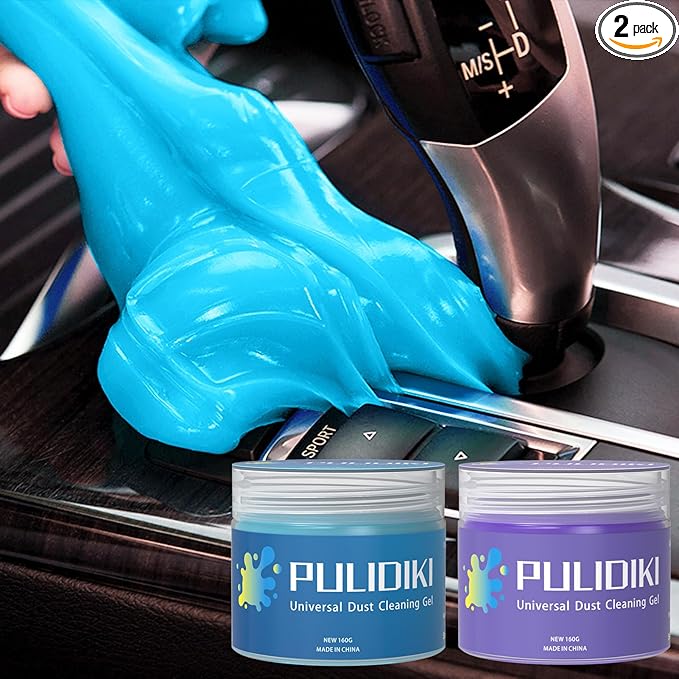 PULIDIKI Car Cleaning Gel Detailing Kit - Automotive Dust Crevice Cleaner Slime for Auto Interior Detail Removal - Putty for Keyboard Cleaning and Car Accessories