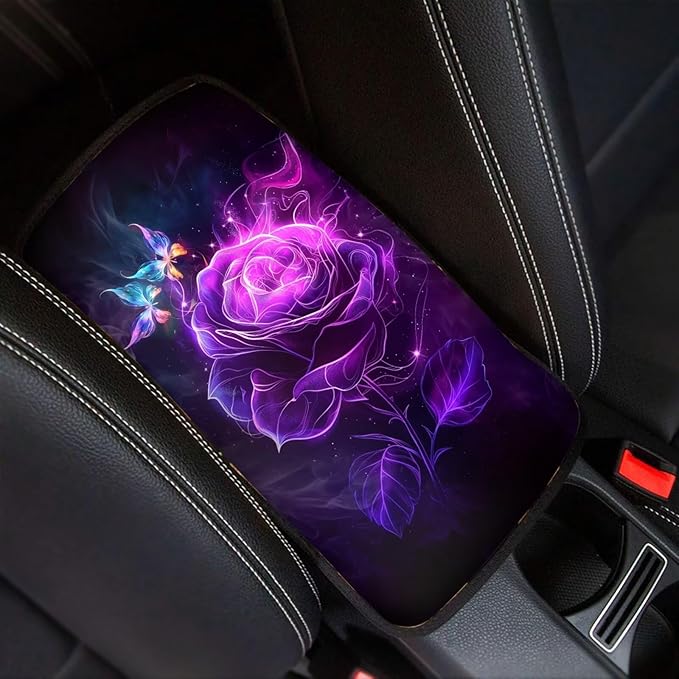 Biyejit Car Center Console Armrest Cushion Cover Pad Car Interior Decor Accessories Universal Fit for Sedan, Truck, SUV