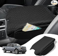 Custom Fit for Center Console Cover 2015-2020 Ford F150, 2017-2022 F250 F350 F450, 2018-2024 Ford Expedition PU Leather Armrest Cover Protector (Bucket Seat Only)