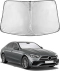 EcoNour Windshield Sun Shade Compatible for Mercedes-Benz C Class 2014–2021 | Sedan Front Window Sun Visor Protector | Foldable Sunshade | Blocks UV Rays & Keeps Interior Cooler