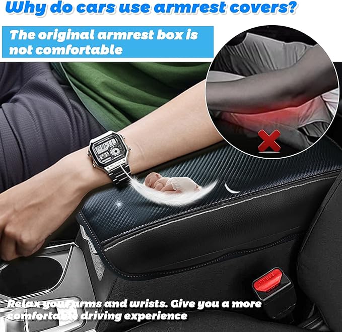 SHAOHAO for 2024 2025 Subaru Ascent Car Armrest Cover for 2019-2023 2024 2025 Subaru Ascent Accessories Center Console Cover Ascent 2023 2024 2025 Arm Rest Console Lid Protector Cushion Cover Pad