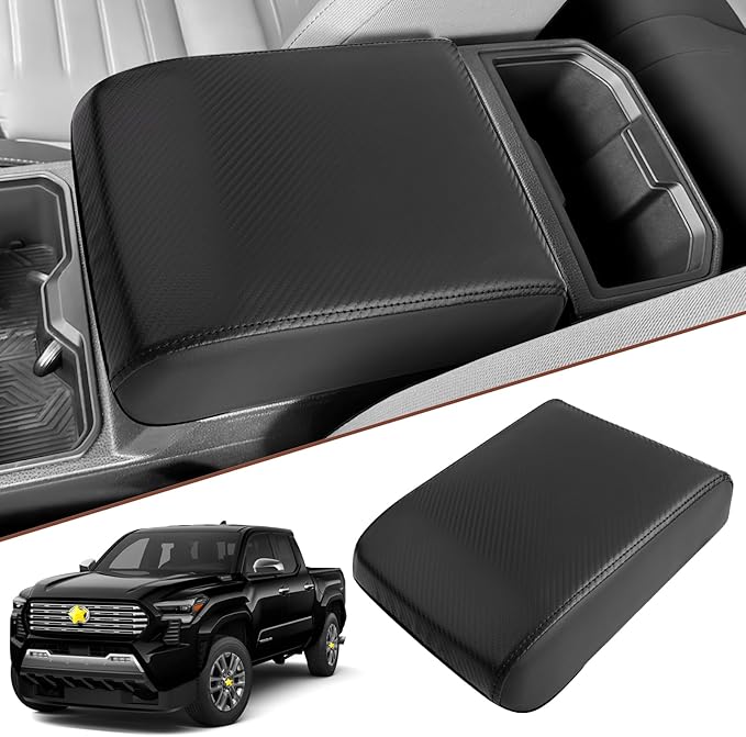 SKTU for 2024 2025 2026 Toyota Tacoma Center Console Cover 2024 2025 2026 Tacoma Armrest Cover 2024 2025 2026 Tacoma Center Console Pad Toyota Tacoma 2024 2025 2026 Accessories Console Cushion (Black)