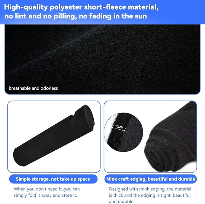 Dashboard Cover for 2025 2026 Subaru Forester, Non-Slip Dashboard Protector & Sunshield, UV-Blocking, Anti-Glare, Fade-Resistant Dash Mat Pad (Black)
