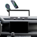 Car Phone Holder for 2022-2025 Land Rover Defender Accessories Apply to 11.4 Inch Screen 15W Fast Wireless Charger Screen Fixed Clip Cell Phone Mount Hands-Free 360 Degree Rotation