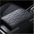 Mandark Car Center Console Cover, Soft Leather Memory Foam Automotive Armrest Seat Box Cushion Pad, Waterproof Comforable Vehicle Arm Rest Mat Accessories, Universal for RV, SUV, Truck (Black)