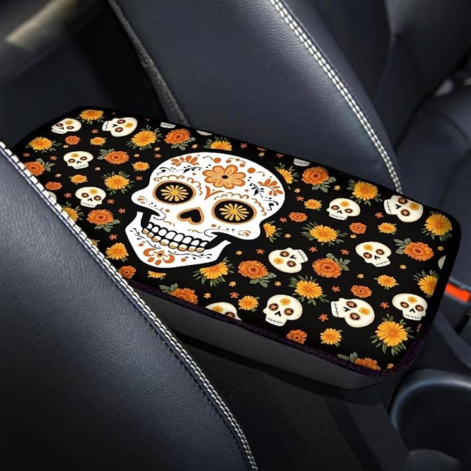 Biyejit Car Center Console Armrest Cushion Cover Pad Car Interior Decor Accessories Universal Fit for Sedan, Truck, SUV