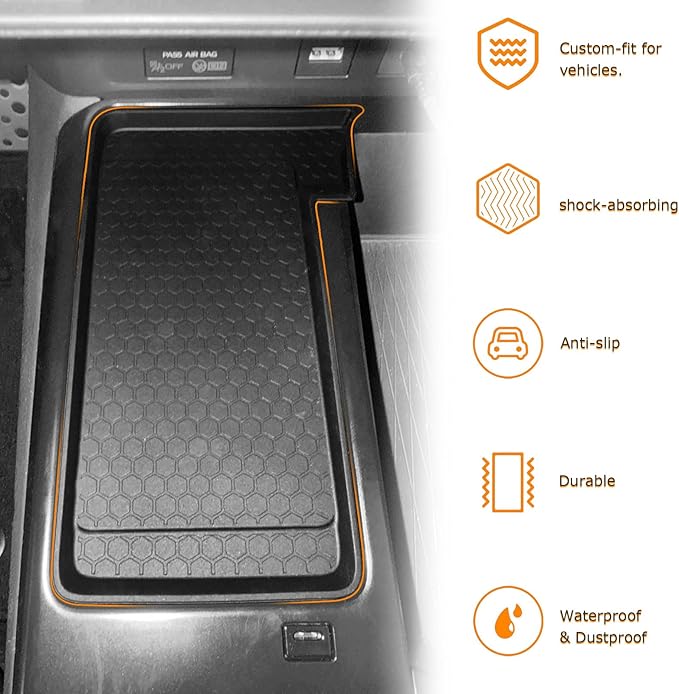Center Console Wireless Charging Non Slip Mat For 2026 2025 Toyota Camry Accessories Anti-Slip Wireless Charger Protective Pad Phone Charge Area Charging Protection Heat Insulating Silicone Material