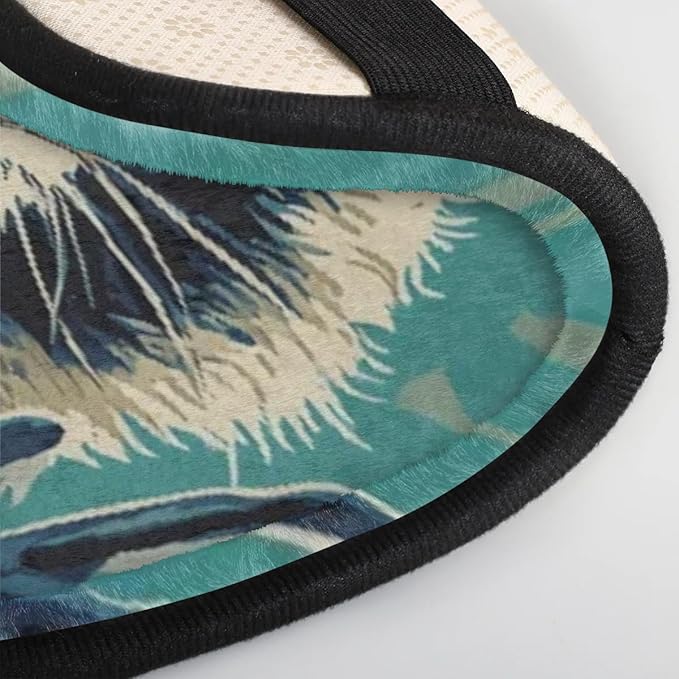 Funny Raccoon Center Console Cover Pad Car Blue Armrest Box Mat Truck Comfort Memory Foam Arm Rest Cushion Car Accessories Universal Fit 13x8 Inch