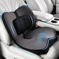 FLORICH 2 in1 Truck Seat Cushion and Lumbar Support Pillow Memory Foam Car Seat Cushion with Adjustable Strap for Truck Driver Long Drives, Fits Semi Truck Seat,Car,Office&Gaming Chair(Black)