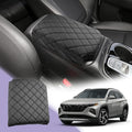 ZCLINKO 2026 Tucson Center Console Cover 2022-2026 Tucson Armrest Cover Tucson Center Console Armrest Pad Soft Leather 2025 Tucson SEL Armrest Console Cover 2026 2025 Tucson Accessories(Black)