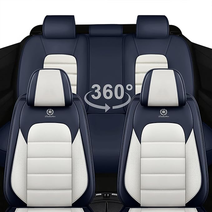 AREKA 5 Seat Covers for Subaru Crosstrek 2016-2026 Breathable Car Seat Covers,Anti-Slip Waterproof Car Seat Protectors with Airbag,Automotive Vehicle Cushion with Storage Pockets (Standard,Blue)