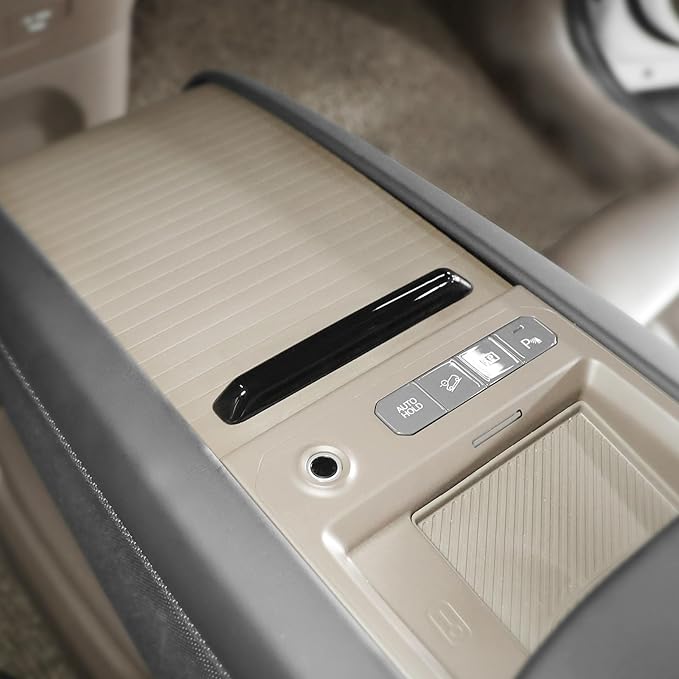 YOUTOOCAR Center Console Sliding Box Handle Cover Compatible with Kia EV9 2024-2026 Accessories (Glossy Black)