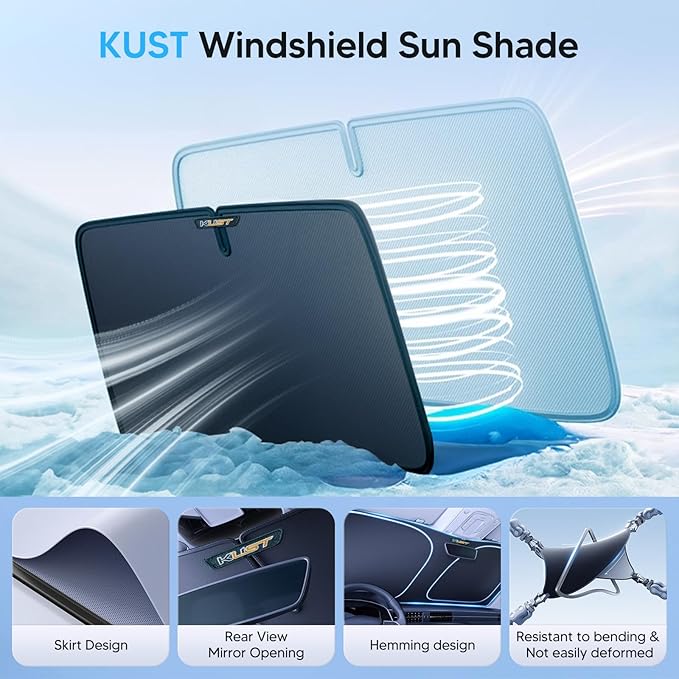 KUST Windshield Sun Shade for Honda Accord 2018-2022 Accessories Sunshade Sun Protector Foldable Blocks UV Rays Keep Your Car Cooler