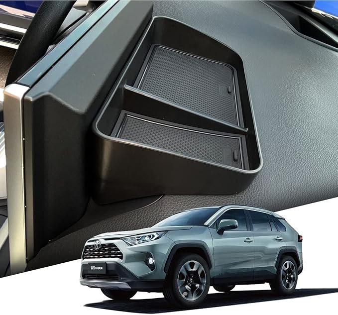 Jaronx Compatible with Toyota RAV4 Dash Organizer 2025 2024 2023 2022 2021 2020, 8" Screen Dashboard Organizer Tray for Toyota RAV4 Accessories