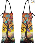 ALAZA Hanging Car Trash Bags Garbage Bag Trash Can for Back Seat Small Tree 3 Washable Storage Bag Retractable 2 Pack