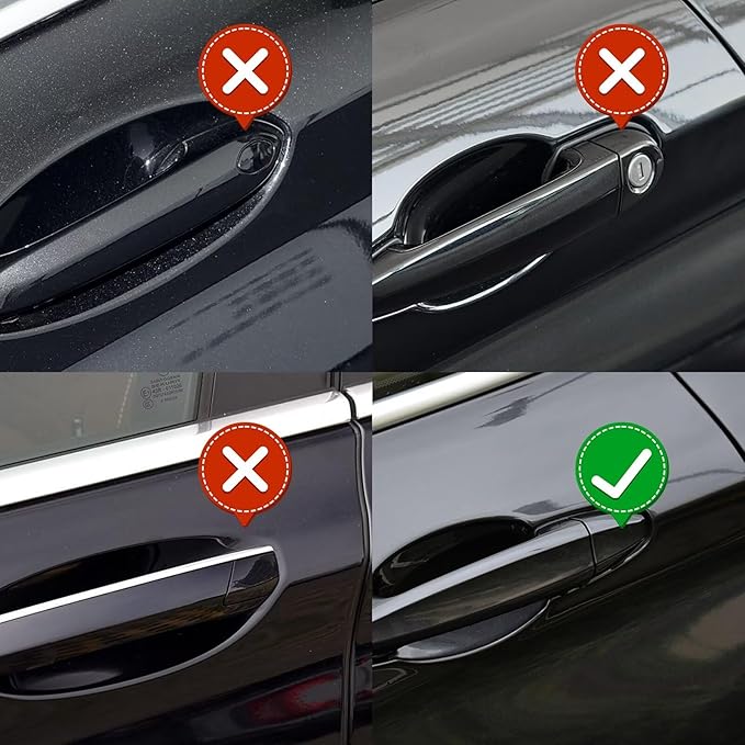 Goholy Car Door Handle Cover Cap Compatible with BMW X1 F48 X2 F39 X5 F15 X6 F16 X5M X6M F86 2014-2019 51217396541 51217396544 Door Key Cover Door Handle Accessories Lock Cap Silver Front Left