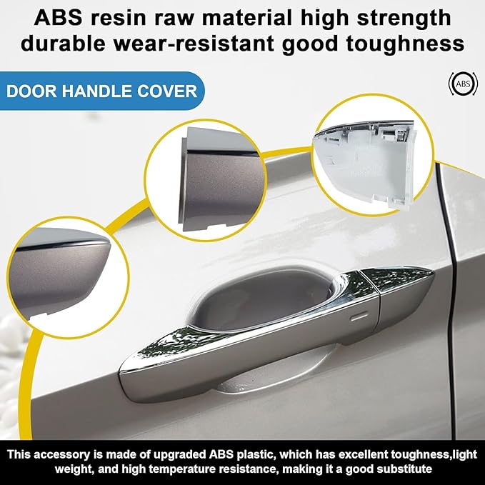 Goholy Car Exterior Door Handle Cap Compatible with VW Jetta 7 A7 mk7 2019 2020 2021 2022 2023 17A837879 17A837880 Door Handle Cover Accessories Lock Cap Black with Electroplating