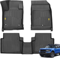CAT® JustFit™ 3D All Weather Floor Mats for Ford Bronco Sport ONLY 2021-2026, Custom Fit Heavy-Duty Rubber Car Mats Full Set for 4 Door Models, (Not for Rubberized Floors)