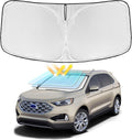 for Ford Edge 2015-2024 Windshield Sun Shade - 4 Layers Car Sunshades for Front Windows Shade Cover Custom Fit Edge Sun Visor 240T Retractable Shade Blocks UV Rays Car Accessories