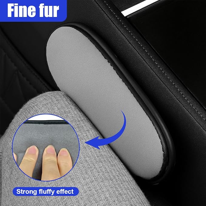 Car Door Armrest Pads, Soft Leather Memory Foam Car Center Console Pillow with Strong Adhesive, Universal Comfortable Auto Arm Rest Cushion Accessories for Elbow and Knee Support(Gray)