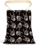 ANKVRP Car Garbage Can, Car Trash Bag Can for Vehicle, Travelling, Camping - Hanging Back Seat Organizer With Rock Skull Hands Design