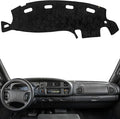 KEYOOG Dashboard Cover Dash Mat Fit for 2001-1998 Do-dge Ram 1500 2500 3500 (for Left Hand Drive),Car Dash Board Mat Anti-Glare Carpet,Non-Slip Pad Sunshield Protector (Flannel)