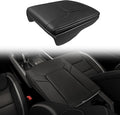 Muslogy Center Console Armrest Cover for Dodge Ram1500 2500 3500 2019-2025 Comfort Armrest Pad Arm Rest Cushion Vegan Leather Protector 1-Inch Extra Thick(Bucket Seat ONLY, NO Limited,Laramie)
