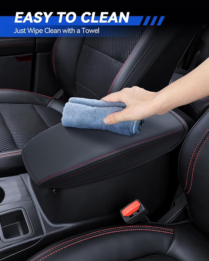 Armrest Cover for 2020-2026 Ford Escape & 2021-2025 Bronco Accessories Center Console Middle Lid Pad Protector for Car Elbow Rest