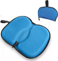 Foldable Seat Cushion for Travel, Honeycomb Gel Seat Cushion with Zipper & Handle, Portable Honeycomb Gel Cushion for Fatigue Relief, Ventilative Butt Pillow 15.8 x 13.3 x 1.4 Inches (1 in Blue)