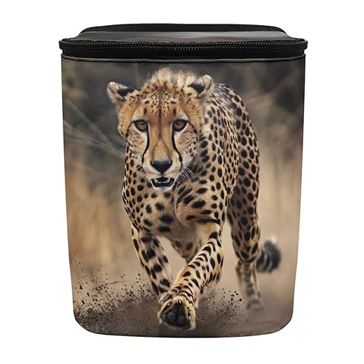 DISNIMO Cool Cheetah Car Trash Can Easy-to-Install Car Accessory Interior, Leak-Proof Car Garbage Can Bin Organizer Storage Bag for the Back Seat of Any Cars, Sedans, SUVs & Trucks