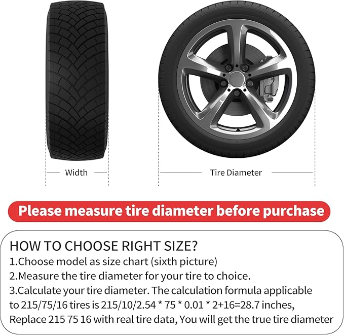 JURMON Tire Covers 4 Pack,Tough Tire Wheel Protector for Jeep, Camper, SUV, Travel Trailer,RV, Truck,Universal Outdoor Waterproof Anti-UV Snow Sun Rain Tire Covers Set Fits Tire Diameters 36-39 Inches