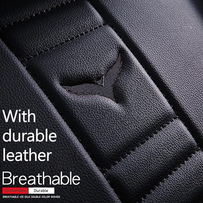 Niscarda for Volkswagen Taos Front Seat Covers 2022-2024, Universal Fit Anti-Slip Seat Protector with 2 * Headrest & 2 * Back Pillow (Black, Front Pair)