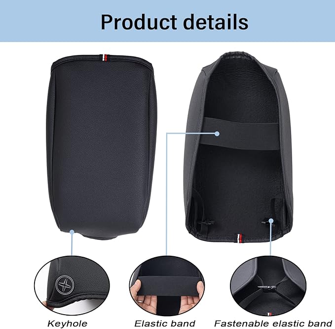Center Console Armrest Cover Compatible with Jeep Wrangler JL/JLU 2018-2024 2025 and Jeep Gladiator JT Truck 2020 2021 2022 2023 2024 2025, Accessories PU Leather Cushion Protector Pad(Not for JK/JKU)