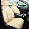 Gripure Car Seat Covers for Full Set – Waterproof & Breathable Faux Nappa Leather, 360° Wrap Design, Airbag Compatible, Lumbar Support, Perfect for Drivers Who Sweat-Breathable Design. – Beige