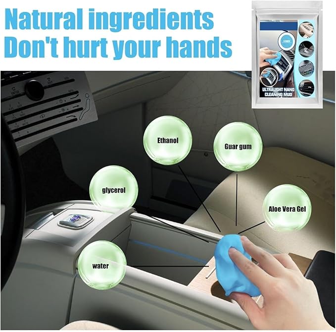 Reusable Car Cleaning Gel for Air Vent - Interior Detail Cleaner for Car Accessories