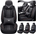 Pengchen Luxury 2 Seats Car Seat Covers Protectors for Lexus 1999-2025 95% Models, Back Storage Bag Design & Headrest Pillow & Lumbar Support Black & Coffee Line